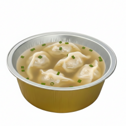 SEAFOOD WONTON SOUP (MICROWAVAE-SAFE ALU FOIL BOWL) | 海鲜云吞汤 [PRE-ORDER]
