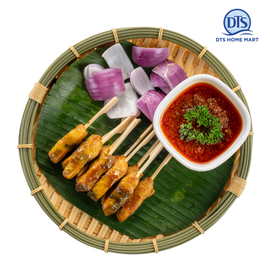 Barramundi Fish Satay - Malaysian‑Style Seafood, Ready to Grill 10g x 10 sticks| 金目鲈鱼肉沙爹 