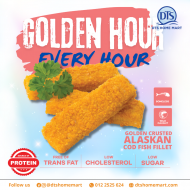 Golden Crusted Alaskan Cod Fish Fillet 