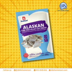 Alaskan Cod Fish Fillet Cut Pieces  300g
