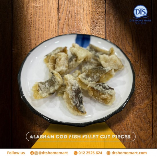 Alaskan Cod Fish Fillet Cut Pieces Alaskan Cod Fish Fillet Cut Pieces