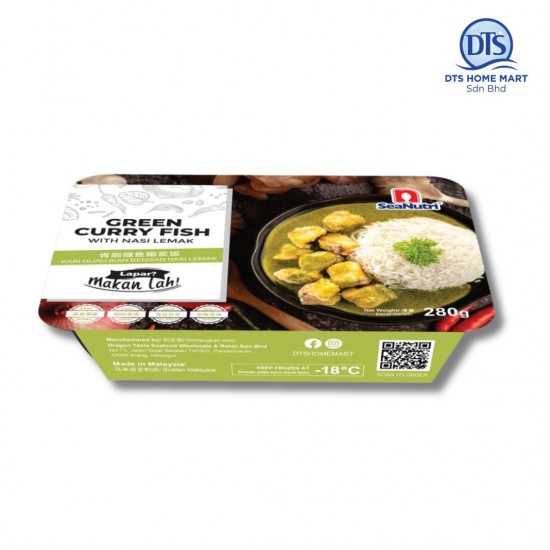 Green Curry Fish With Nasi Lemak 青咖喱鱼椰浆饭 Green Curry Fish With Nasi Lemak 青咖喱鱼椰浆饭